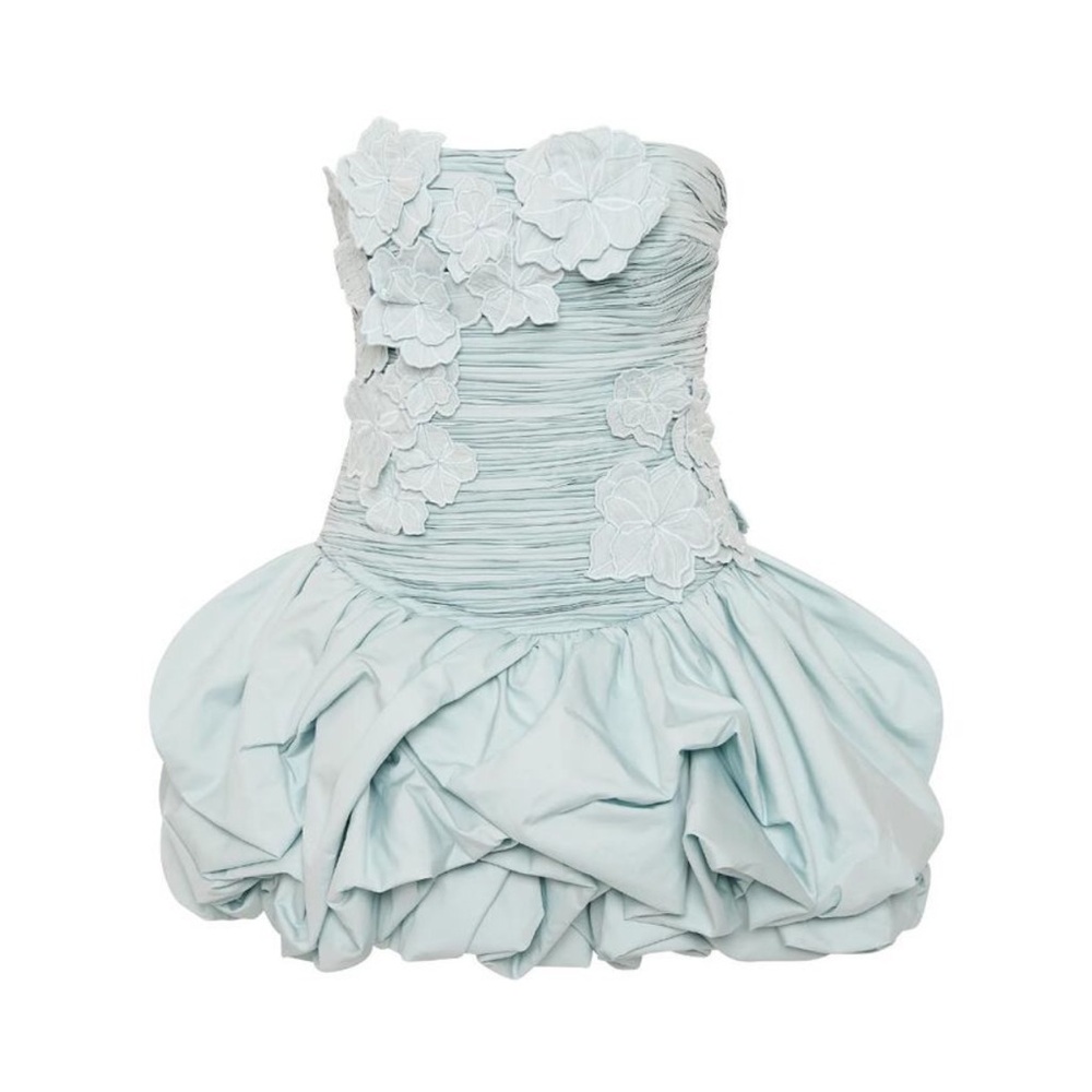 Aje Splendour Mini Dress Silver Blue US 2